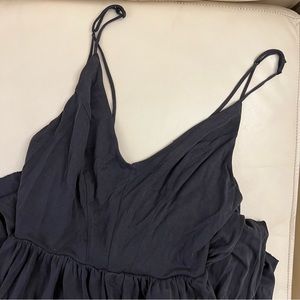 UO Silence + Noise Black Wide Leg Jumpsuit